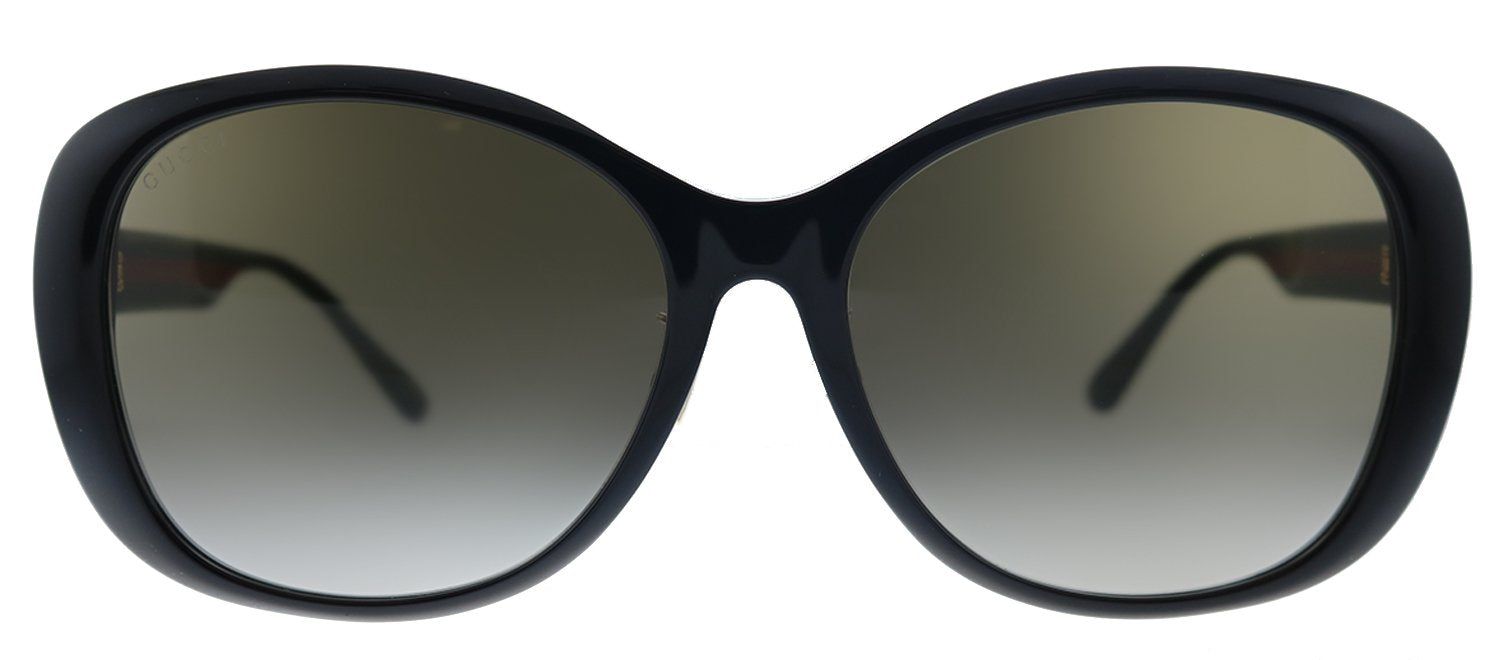 Gucci GG 0849SK 001 Butterfly Acetate Black Sunglasses with Brown Gradient Lens sold by Gaffos