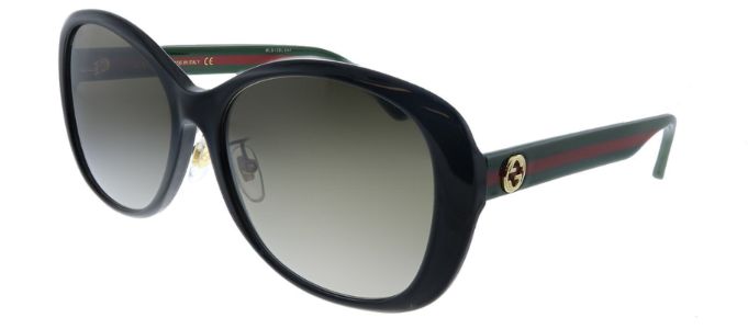 Gucci GG 0849SK 001 Butterfly Acetate Black Sunglasses with Brown Gradient Lens sold by Gaffos