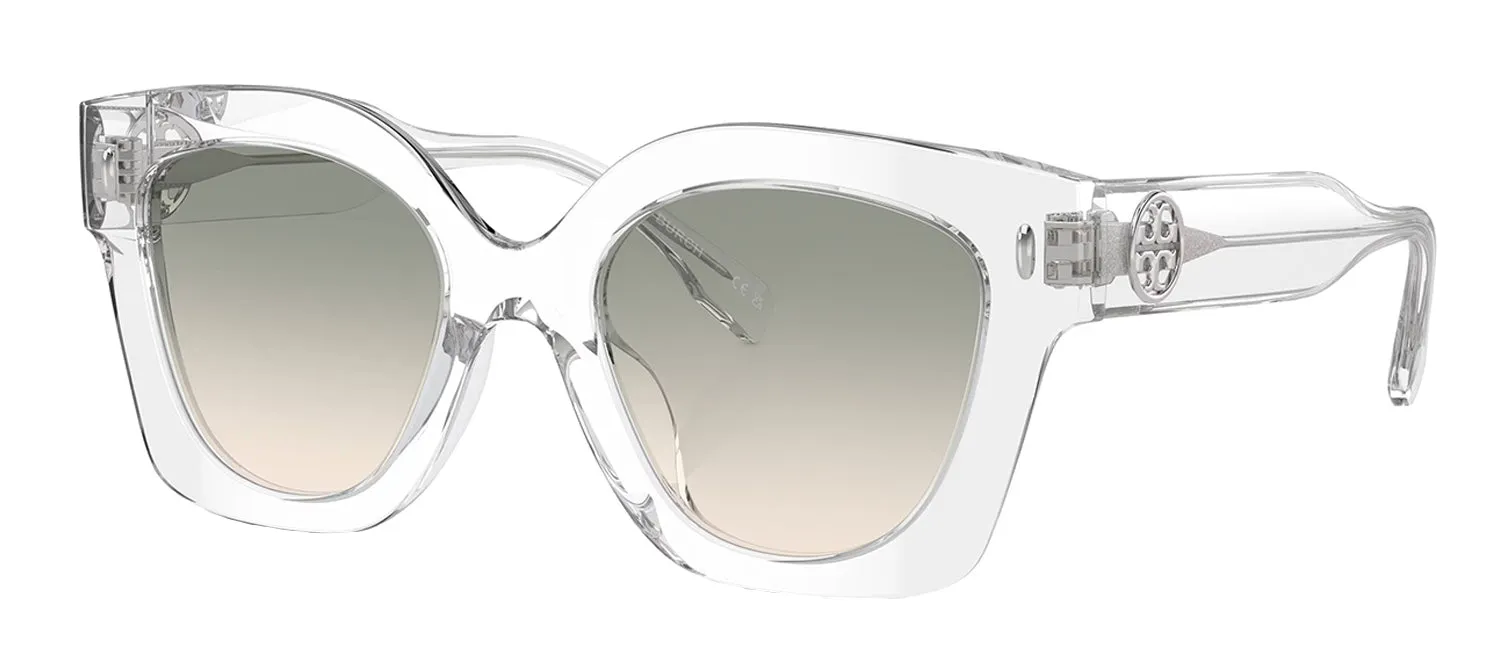 Tory Burch TY 7201U 19842C Irregular Plastic Clear Sunglasses with Brown Gradient Lens sold by Gaffos product image thumbnail 2