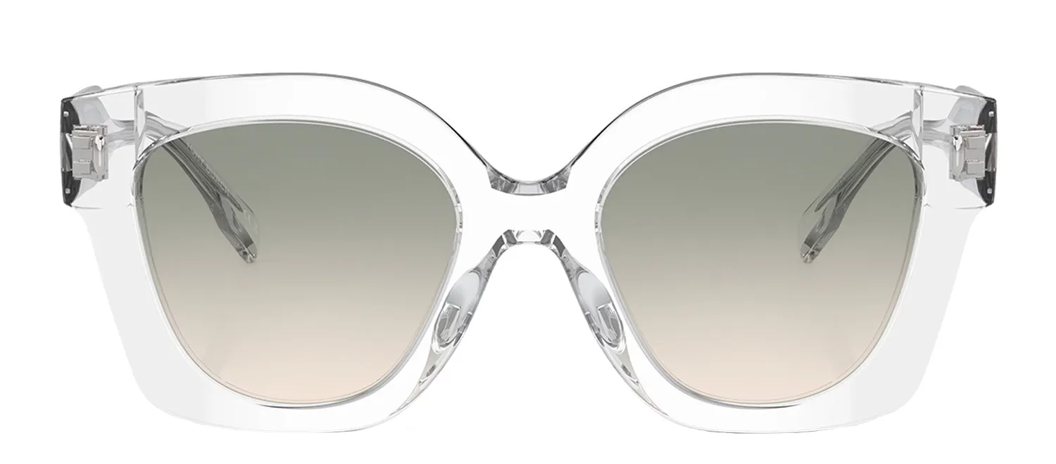 Tory Burch TY 7201U 19842C Irregular Plastic Clear Sunglasses with Brown Gradient Lens sold by Gaffos