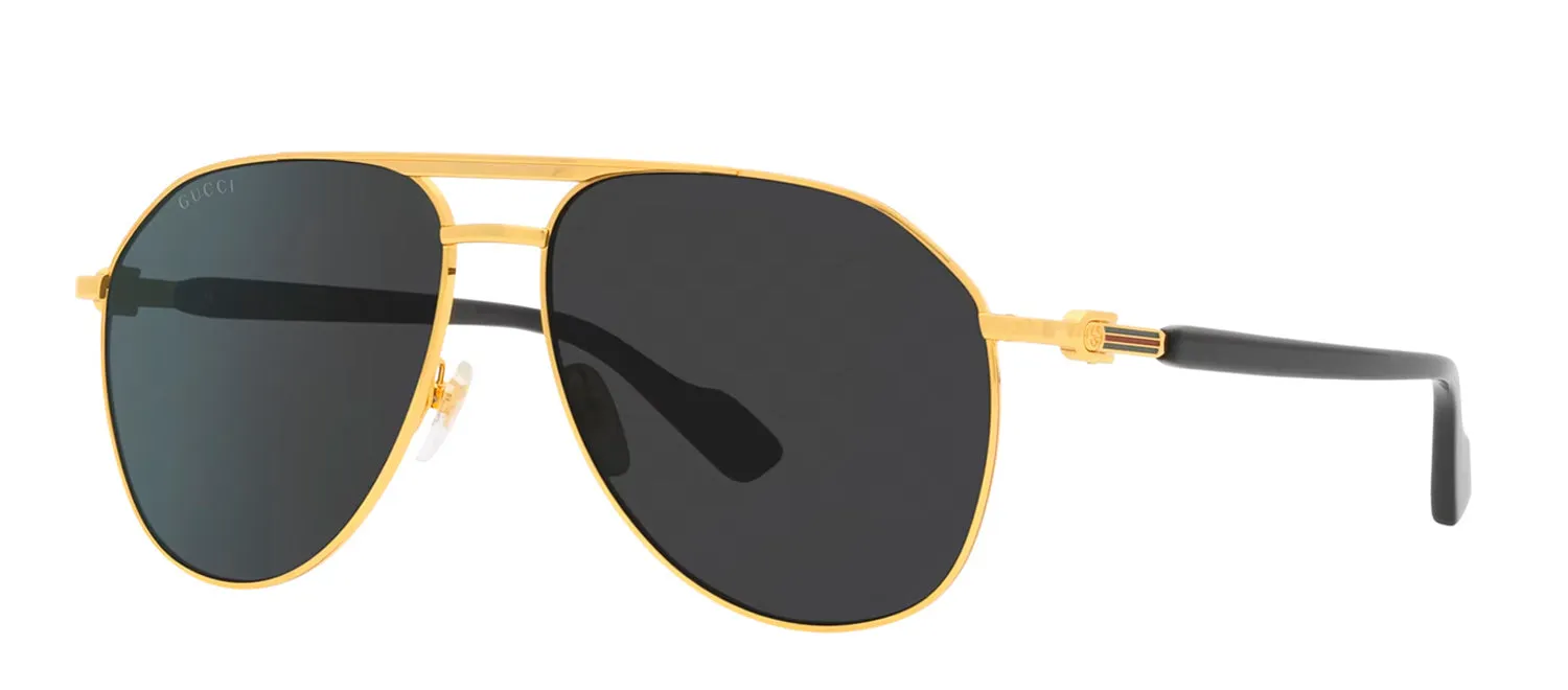 Gucci GG 1220S 001 Aviator Metal Gold Sunglasses with Grey Lens sold by Gaffos product image thumbnail 2