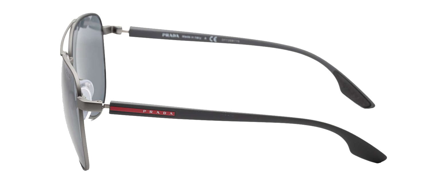 Prada Linea Rossa PS 52WS DG107G Pilot Metal Gunmetal Sunglasses with Grey Solid Color Lens sold by Gaffos product image thumbnail 2