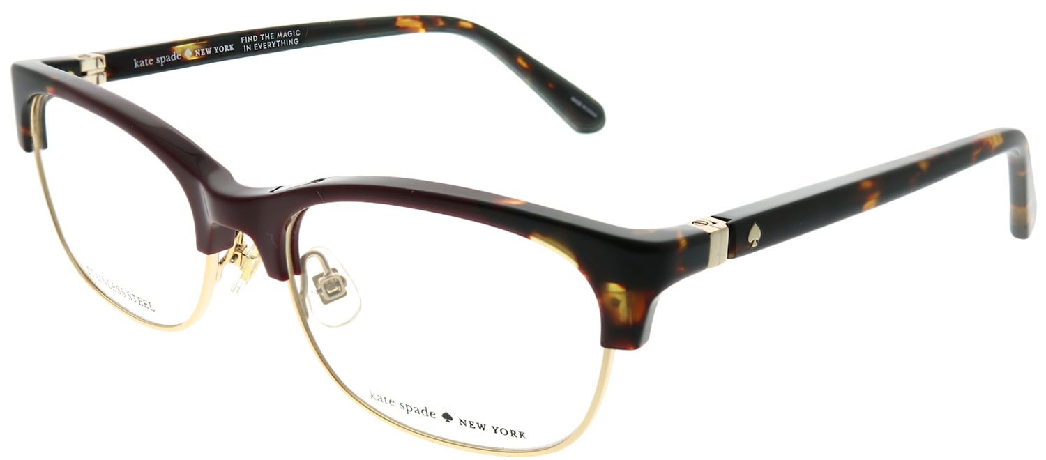 Kate Spade KS Adali LHF Rectangle Plastic Burgundy/ Red Eyeglasses with Demo Lens sold by Gaffos product image thumbnail 2