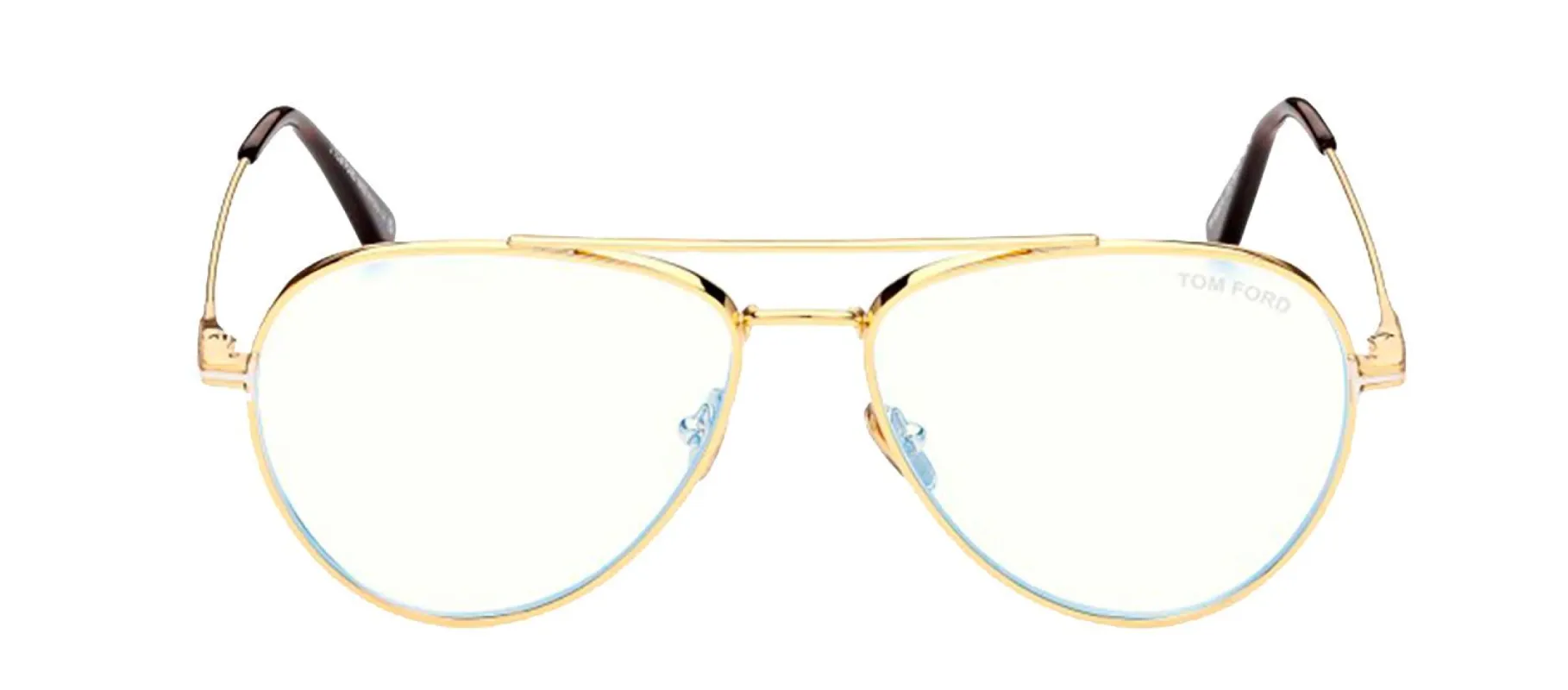 Tom Ford FT 5800-B 030 Aviator Metal Gold Eyeglasses with Clear Lens sold by Gaffos