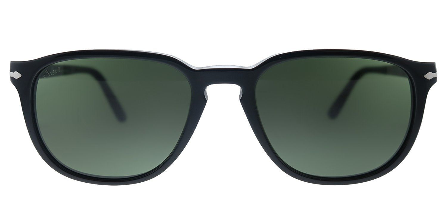 Persol PO 3019S 95/31 Square Plastic Black Sunglasses with Green Lens sold by Gaffos