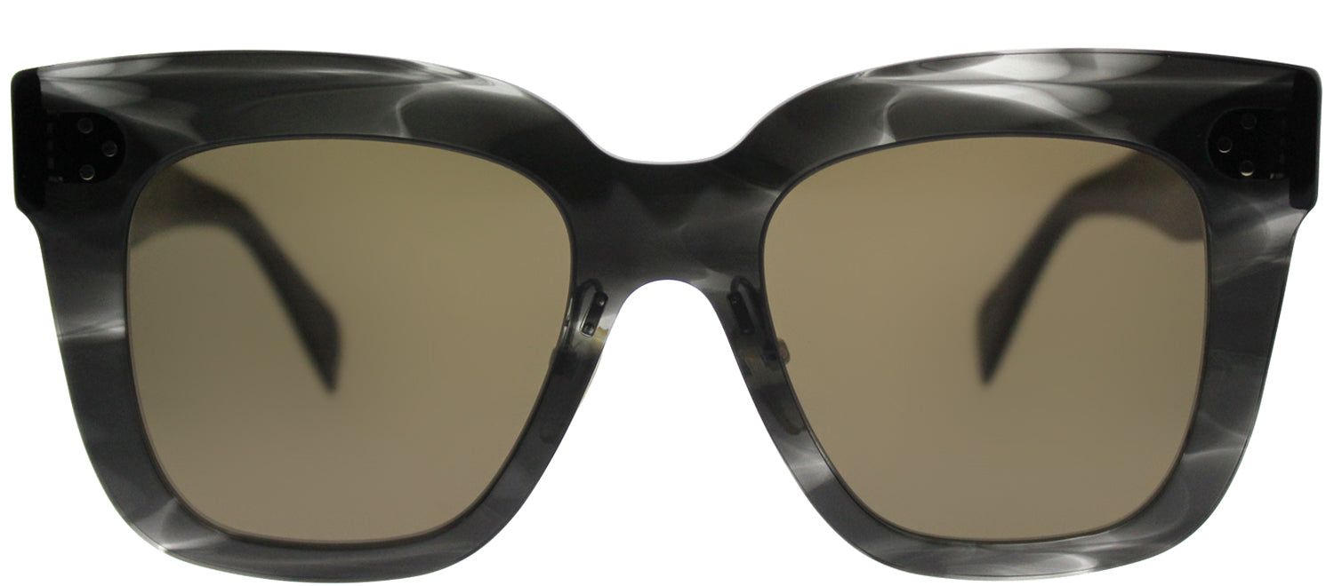 Celine CL 41444 0GQ QS Square Plastic Grey Sunglasses with Brown Lens sold by Gaffos