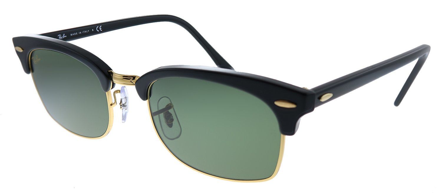 Ray-Ban Clubmaster Square RB 3916 130331 Rectangle Plastic Black Sunglasses with Green Lens sold by Gaffos product image thumbnail 2