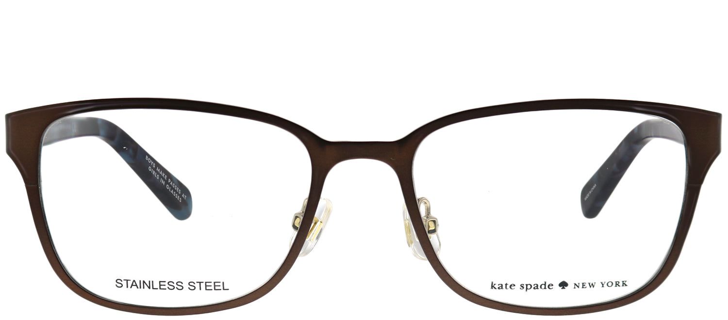 Kate Spade KS Ninette JTV Square Metal Brown Eyeglasses with Demo Lens sold by Gaffos