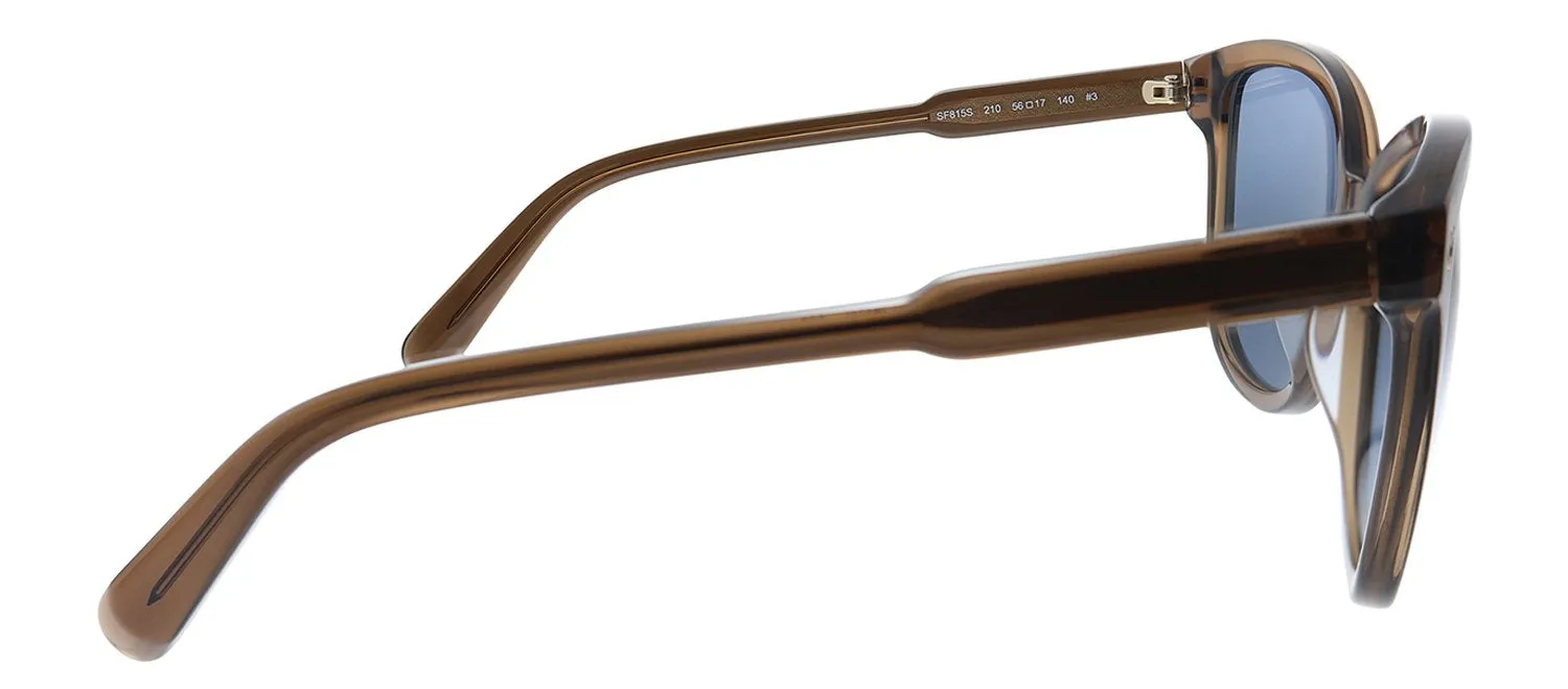 Salvatore Ferragamo SF 815S 210 Square Plastic Brown Sunglasses with Blue Lens sold by Gaffos product image thumbnail 3