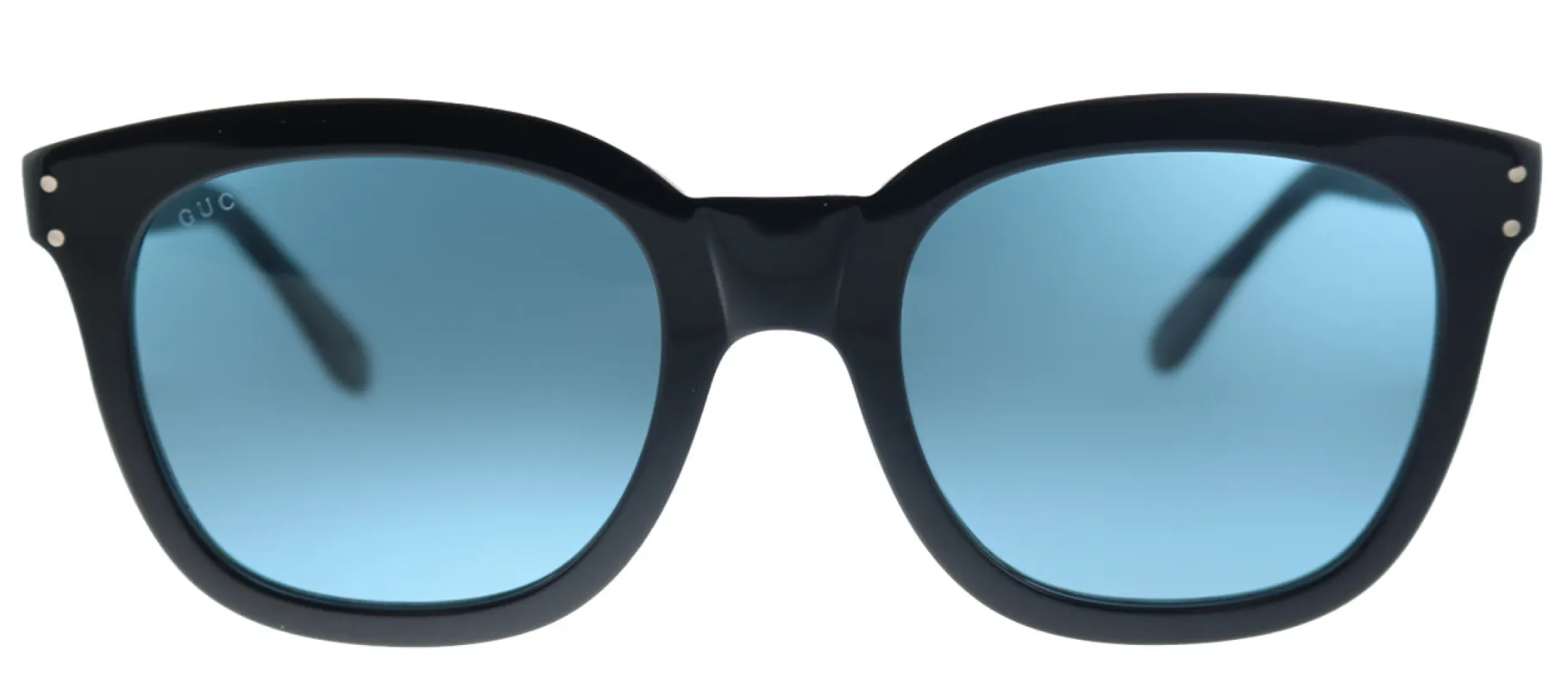 Gucci GG 0571S 004 Square Acetate Black Sunglasses with Blue Lens sold by Gaffos