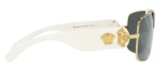 Versace VE 2207Q 134187 Square Metal Gold Sunglasses with Grey Lens sold by Gaffos