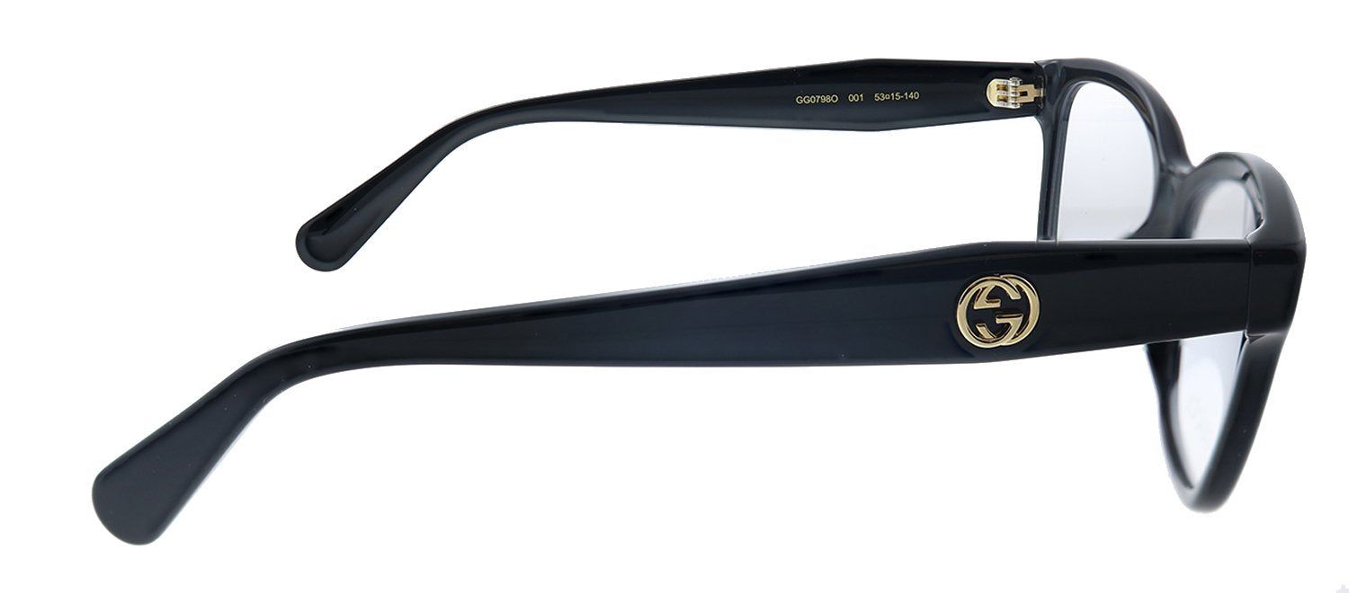 Gucci GG 0798O 001 Rectangle Acetate Black Eyeglasses with Demo Lens sold by Gaffos product image thumbnail 3