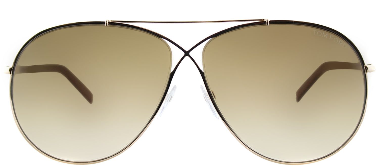 Tom Ford TF 374 28F Aviator Metal Gold Sunglasses with Brown Gradient Lens sold by Gaffos