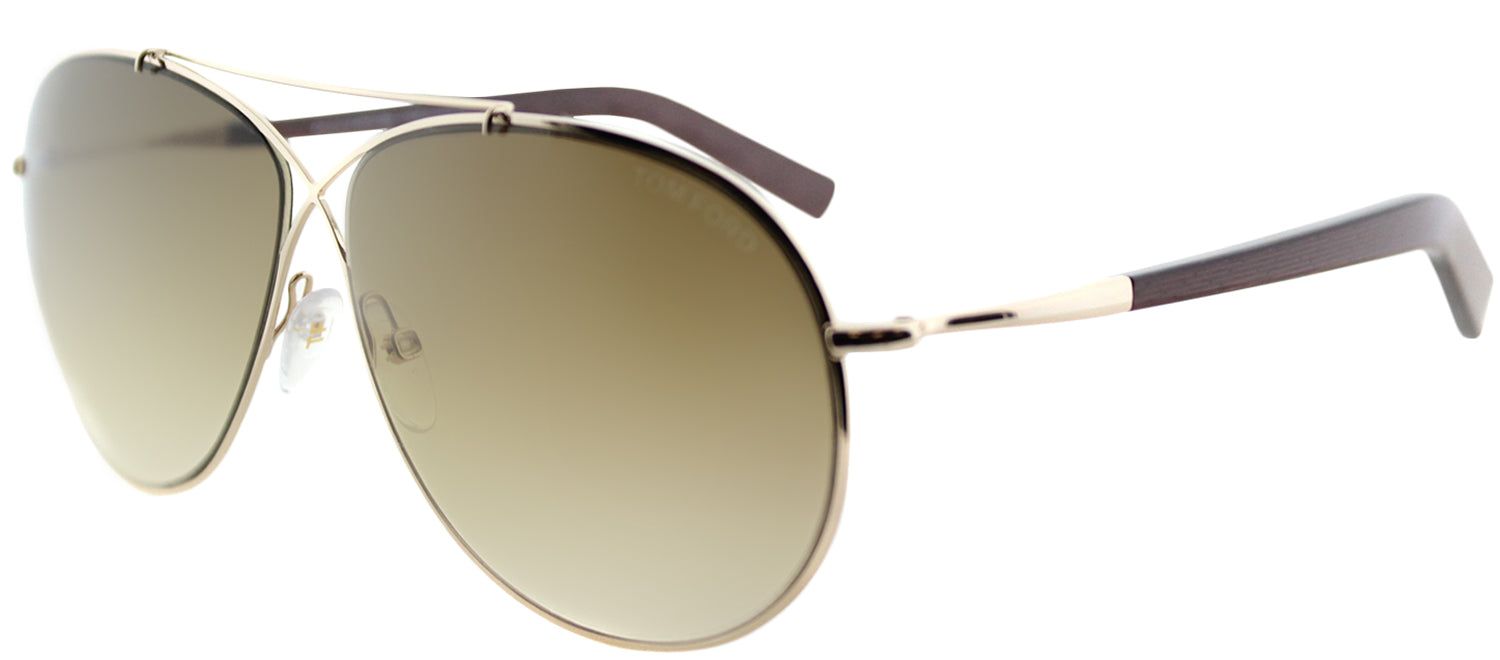 Tom Ford TF 374 28F Aviator Metal Gold Sunglasses with Brown Gradient Lens sold by Gaffos product image thumbnail 2