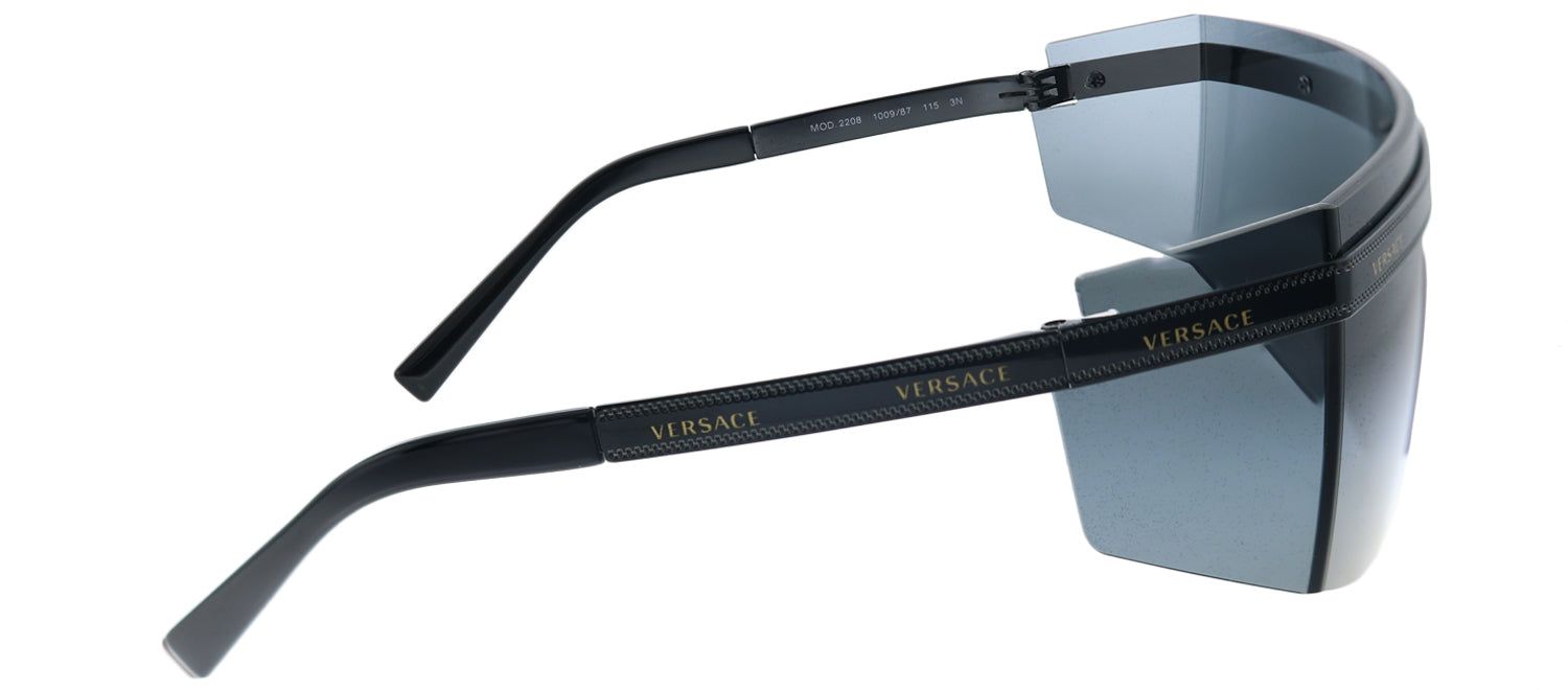 Versace VE 2208 100987 Shield Metal Black Sunglasses with Grey Lens sold by Gaffos product image thumbnail 3