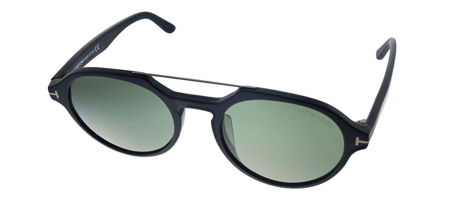 Tom Ford TF 696-F 02N Round Plastic Black Sunglasses with Green Lens sold by Gaffos product image thumbnail 2