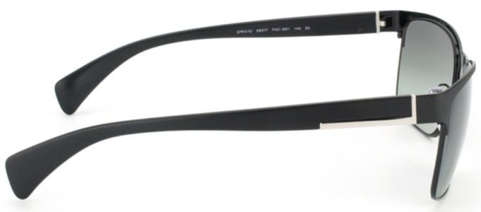 Prada PR 51OS FAD3M1 Fashion Metal Black Sunglasses with Grey Gradient Lens sold by Gaffos