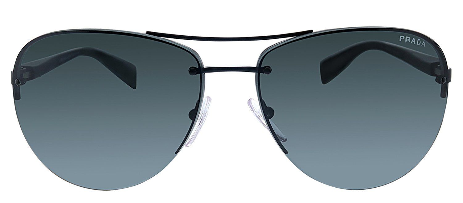 Prada Linea Rossa PS 56MS 1BO1A1 Pilot Metal Black Sunglasses with Grey Lens sold by Gaffos