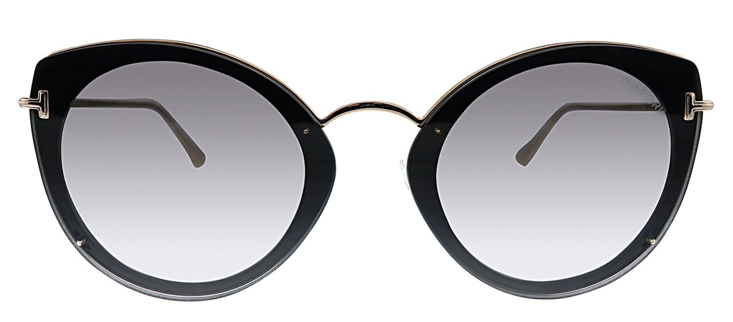 Tom Ford FT 0683 01B Cat-Eye Plastic Black Sunglasses with Grey Gradient Lens sold by Gaffos