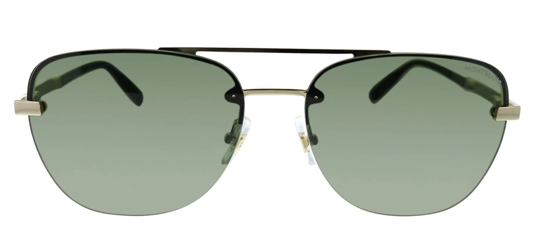Montblanc MB 0056S 002 Aviator Metal Gold Sunglasses with Green Lens sold by Gaffos