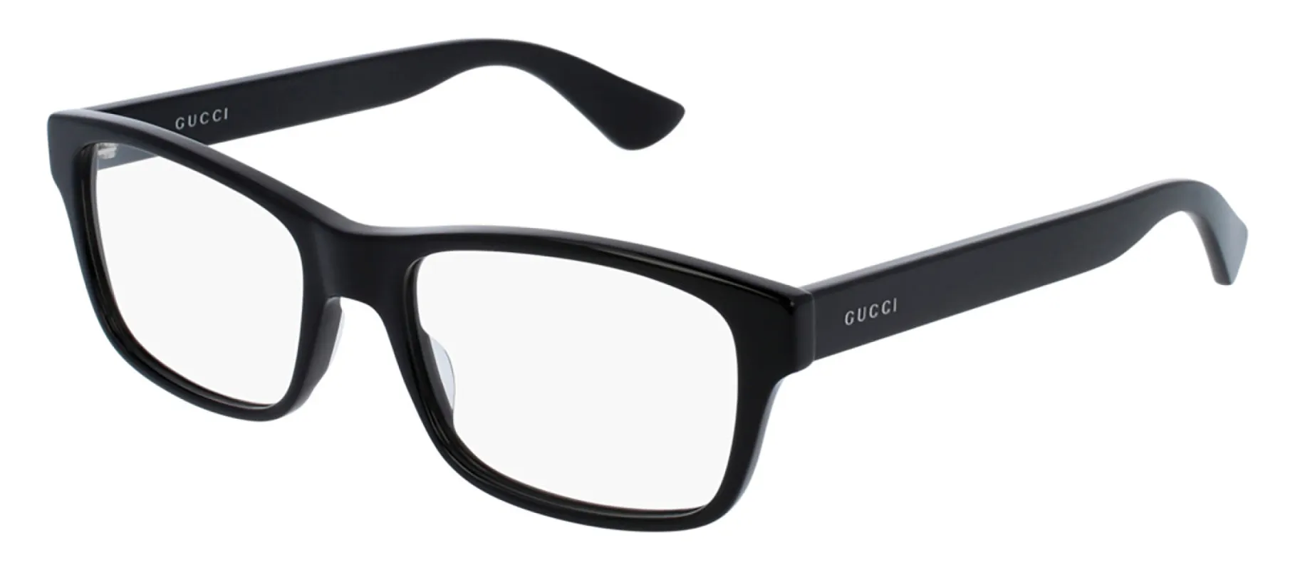 Gucci GG 0006ON 005 Rectangle Acetate Black Eyeglasses with Demo Lens sold by Gaffos