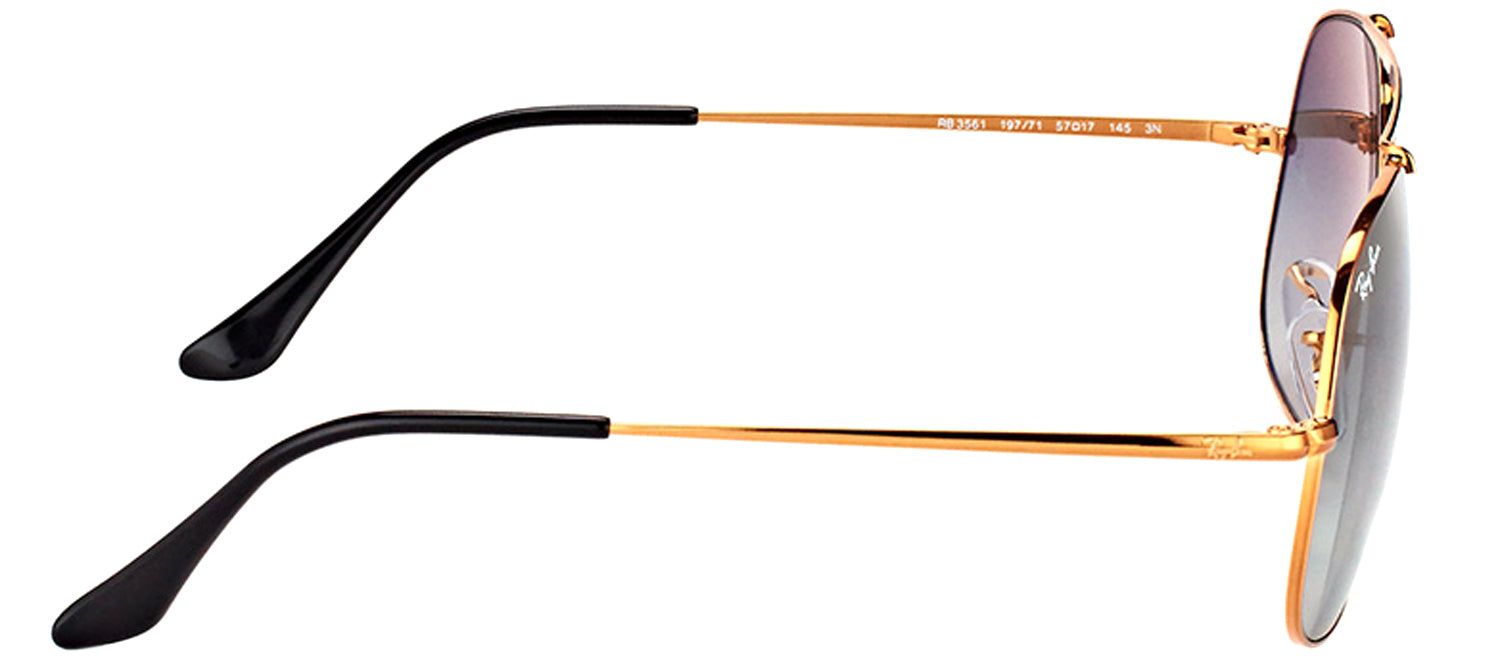 Ray-Ban RB 3561 197/71 Aviator Metal Bronze Sunglasses with Grey Gradient Lens sold by Gaffos product image thumbnail 3
