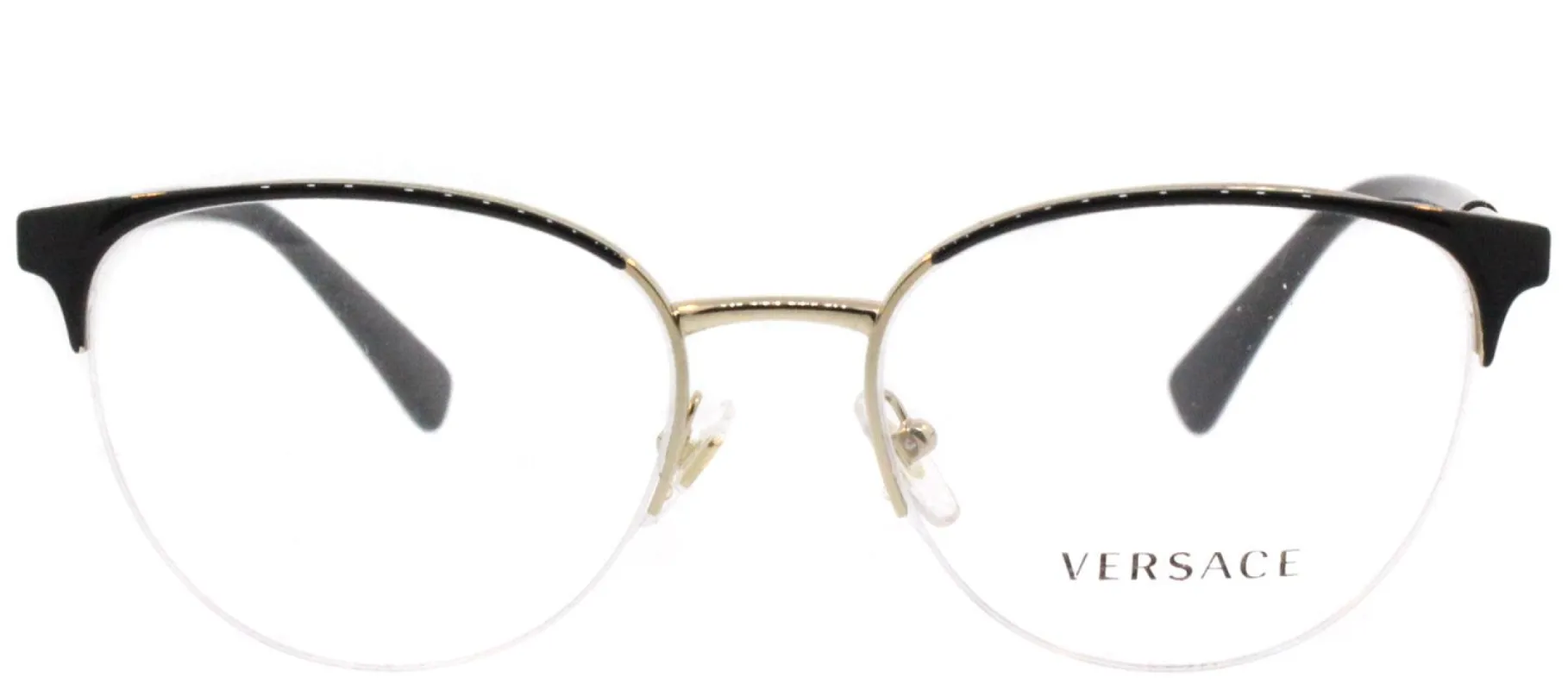 Versace VE 1247 1252 Round Metal Black Eyeglasses with Demo Lens sold by Gaffos