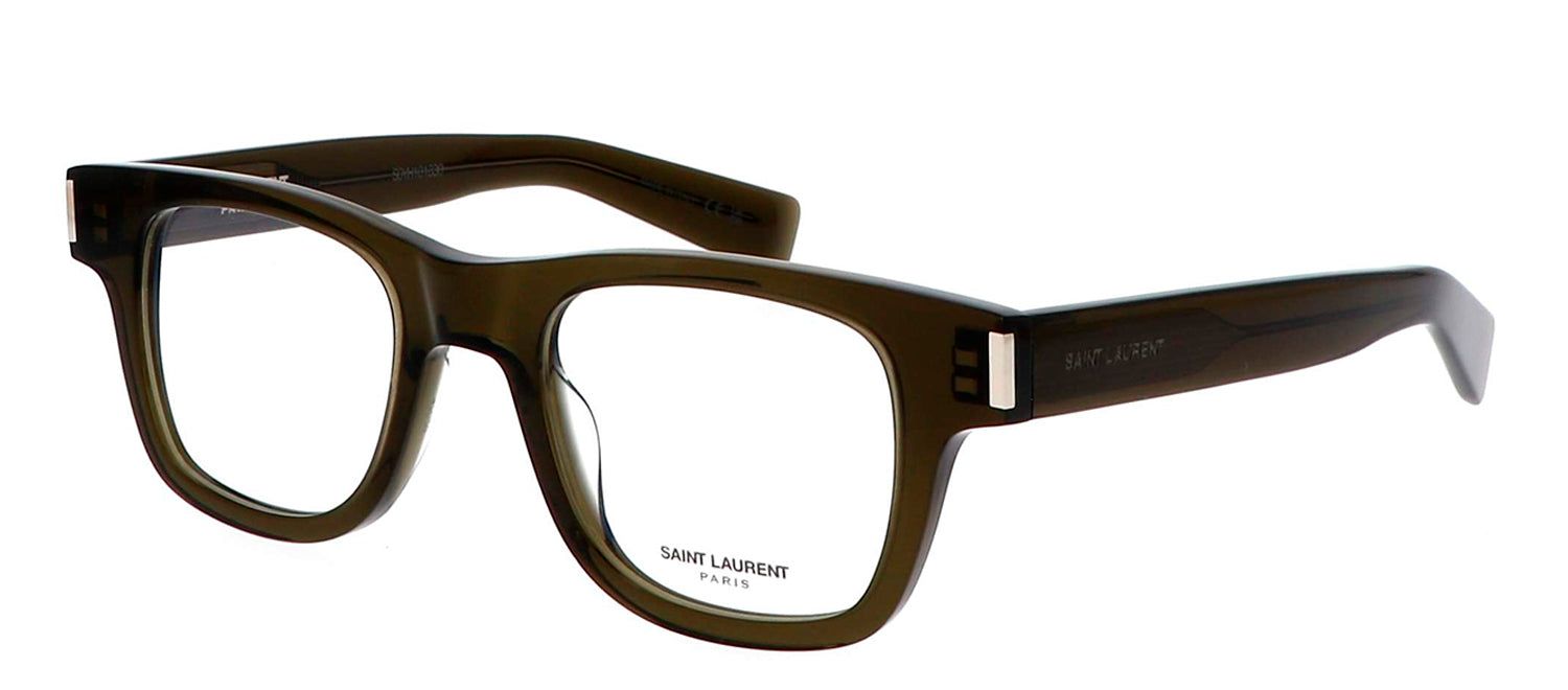 Saint Laurent SL 564 OPT 003 Square Plastic Green Eyeglasses with Clear Lens sold by Gaffos product image thumbnail 2
