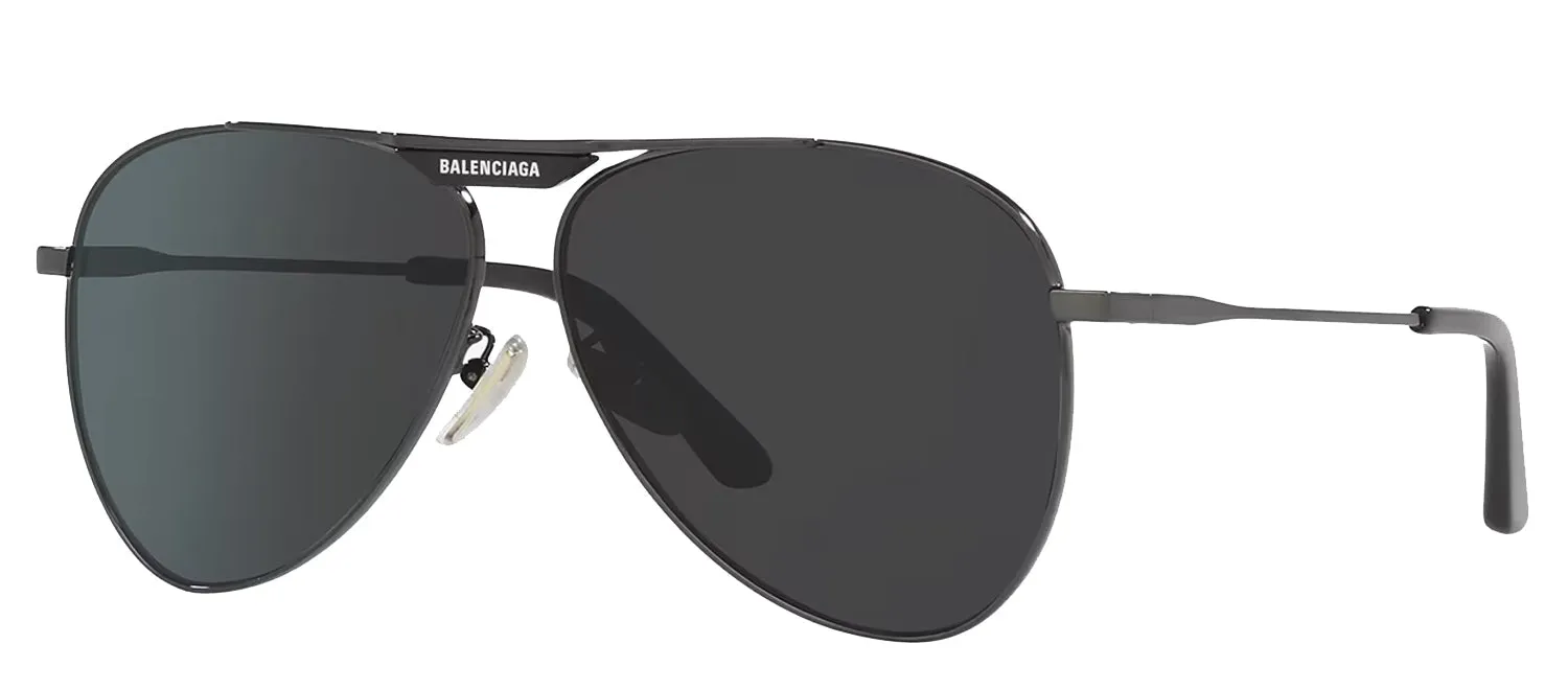Balenciaga EVERYDAY BB 0244S 001 Aviator Metal Grey Sunglasses with Grey Lens sold by Gaffos product image thumbnail 2