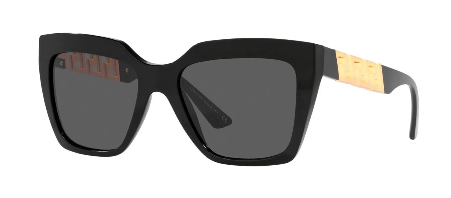 Versace VE 4418F GB1/87 Square Plastic Black Sunglasses with Dark Grey Lens sold by Gaffos