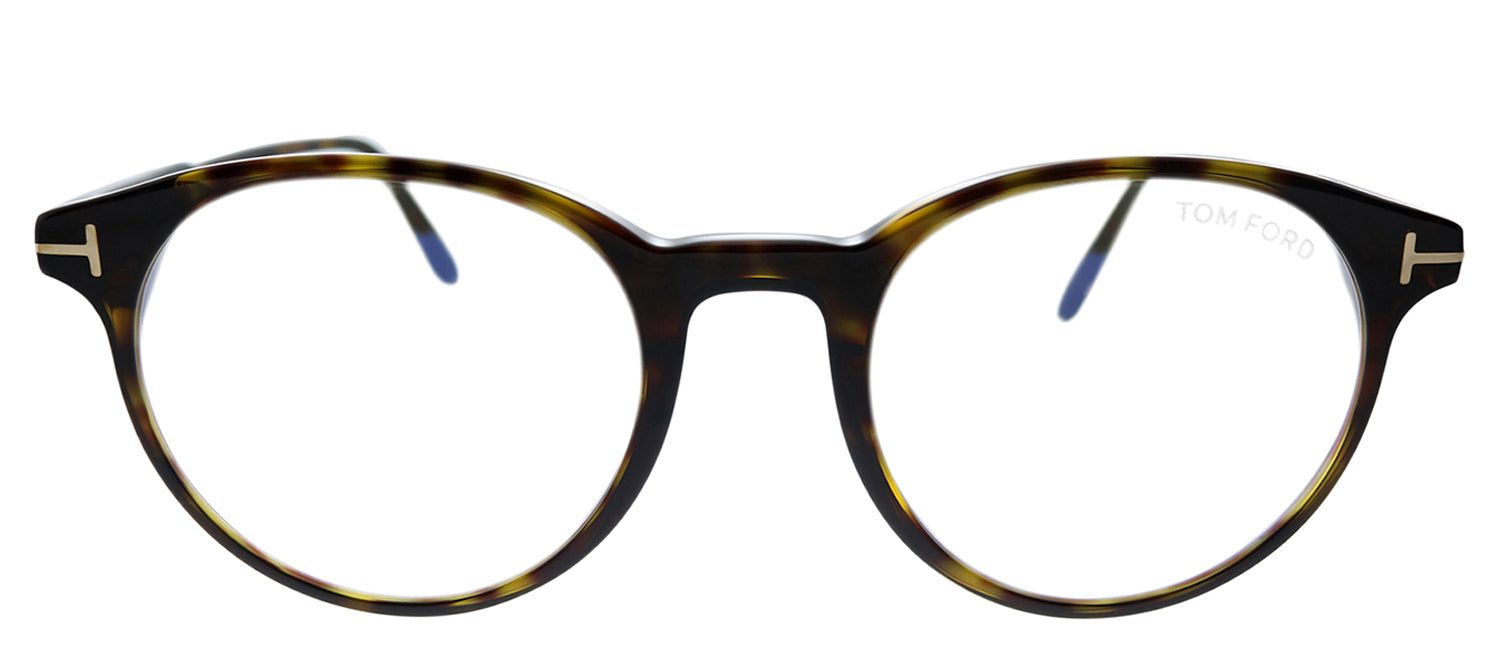 Tom Ford FT 5695-B 052 Havana Round Plastic Eyeglasses with Demo Lens sold by Gaffos