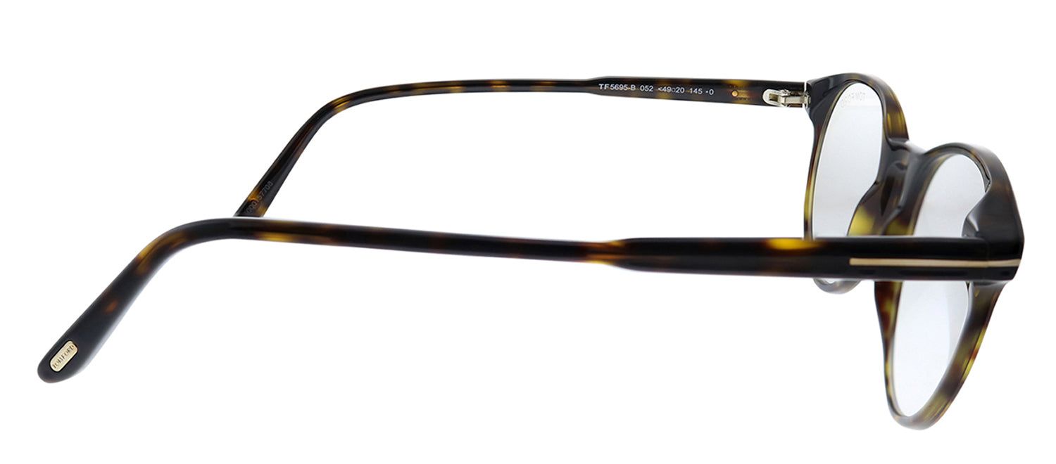 Tom Ford FT 5695-B 052 Havana Round Plastic Eyeglasses with Demo Lens sold by Gaffos product image thumbnail 3