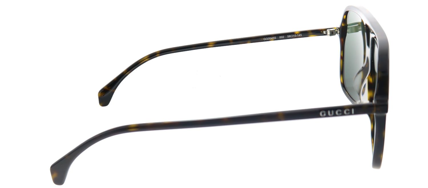Gucci GG 0545S 002 Aviator Acetate Tortoise/ Havana Sunglasses with Green Lens sold by Gaffos product image thumbnail 3