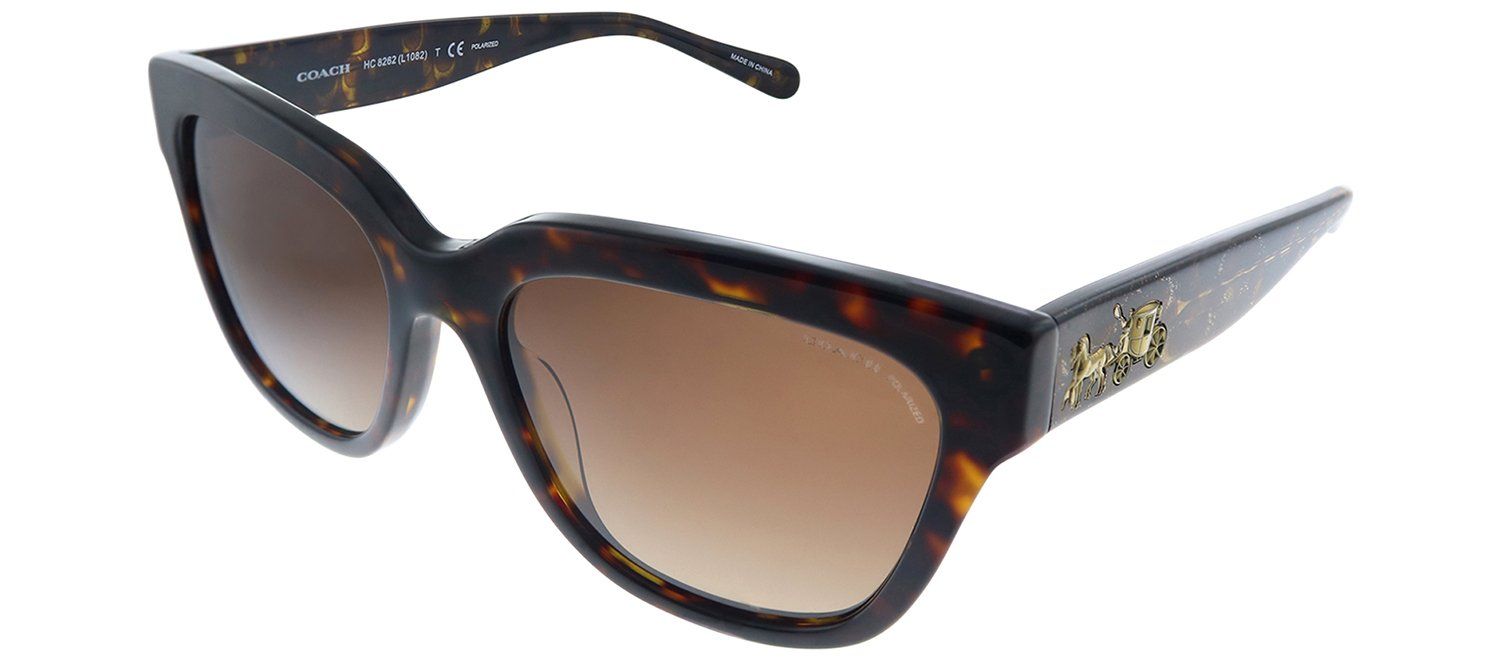 Coach HC 8262 5120T5 Square Plastic Havana Sunglasses with Brown Polarized Lens sold by Gaffos product image thumbnail 2