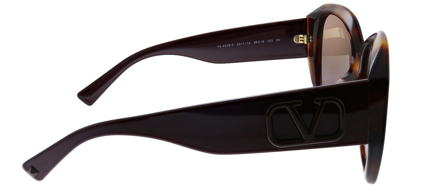 Valentino VA 4079F 501114 Square Plastic Havana Sunglasses with Brown Gradient Lens sold by Gaffos product image thumbnail 3