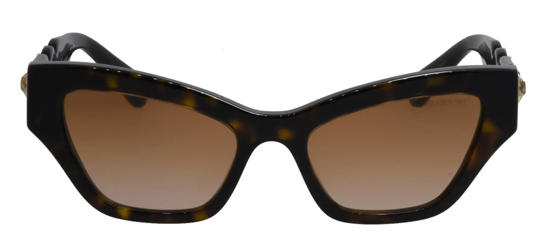 Swarovski SK 6021 10023B Irregular Plastic Havana Sunglasses with Brown Gradient Lens sold by Gaffos