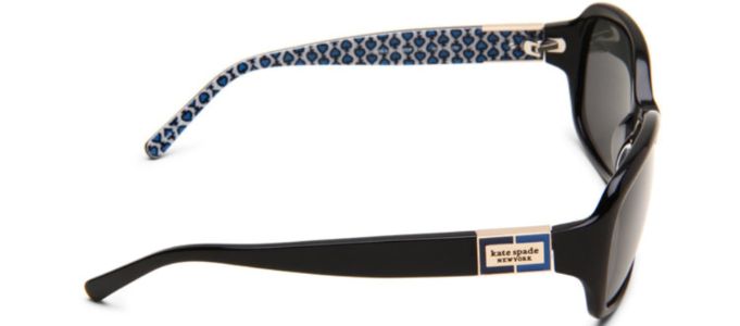 Kate Spade KS Annika JEDP Rectangle Plastic Black Sunglasses with Grey Polarized Lens sold by Gaffos