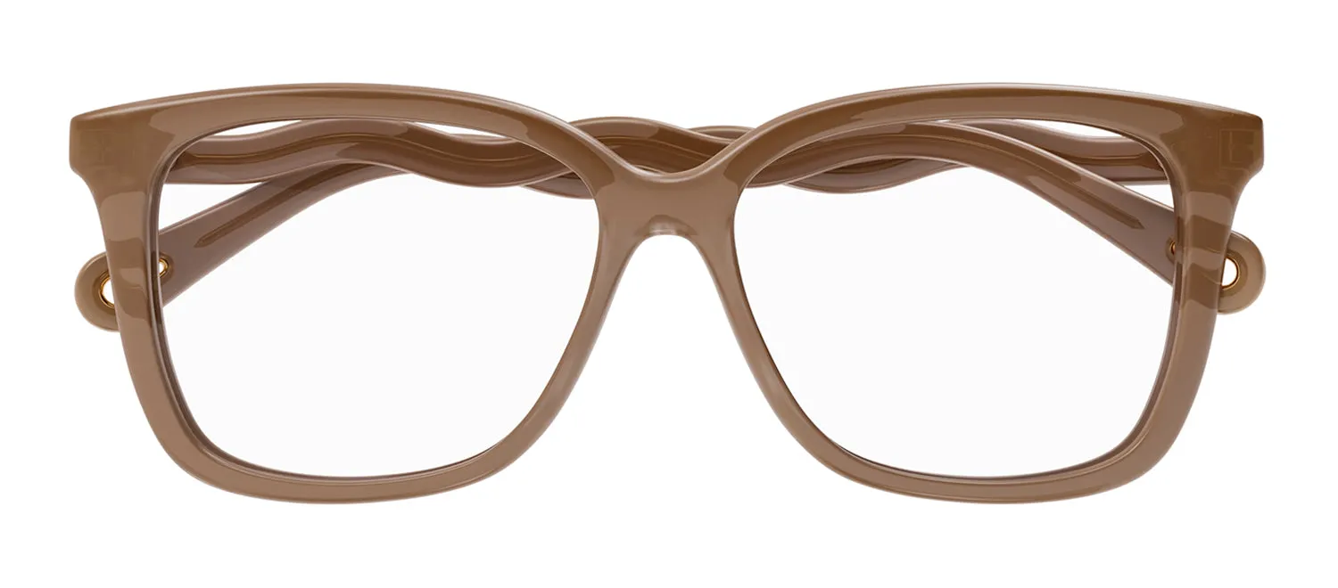 Chloe CH 0090O 008 Rectangle Plastic Nude Eyeglasses with Logo Stamped Demo Lenses sold by Gaffos product image thumbnail 2