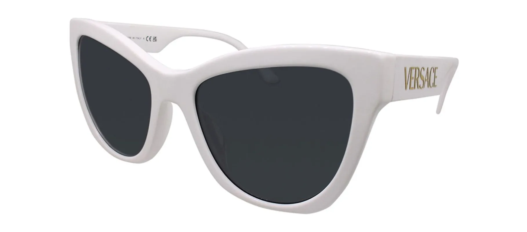 Versace VE 4417U 314/87 Cat-Eye Plastic White Sunglasses with Grey Lens sold by Gaffos