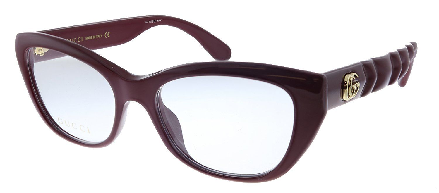 Gucci GG 0813O 003 Cat-Eye Acetate Burgundy Eyeglasses with Demo Lens sold by Gaffos product image thumbnail 2