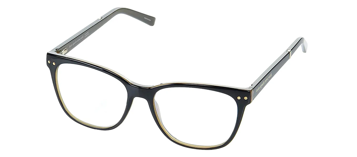 Kate Spade KS Joyanne 807 Square Plastic Black Readers with Clear Blue Block Lens sold by Gaffos product image thumbnail 2