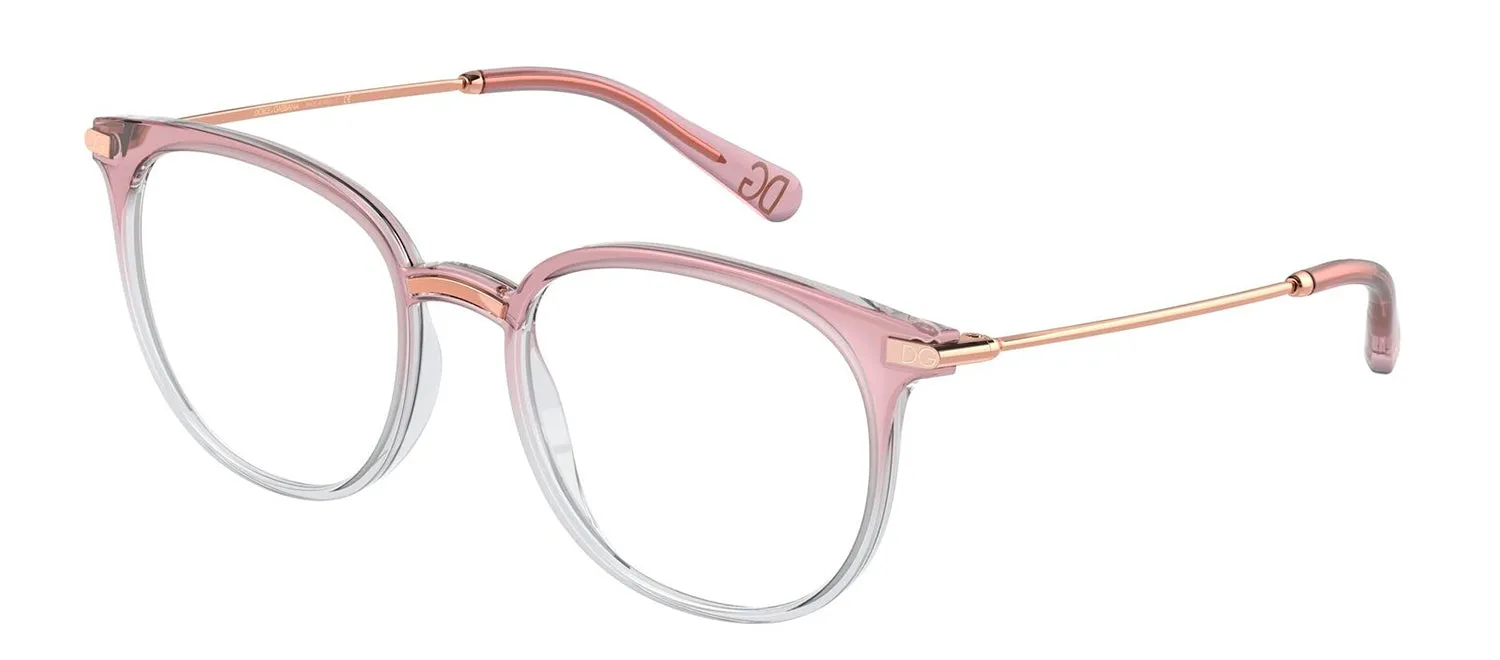 Dolce & Gabbana DG 5071 3303 Phantos Plastic Pink Eyeglasses with Logo Stamped Demo Lens sold by Gaffos