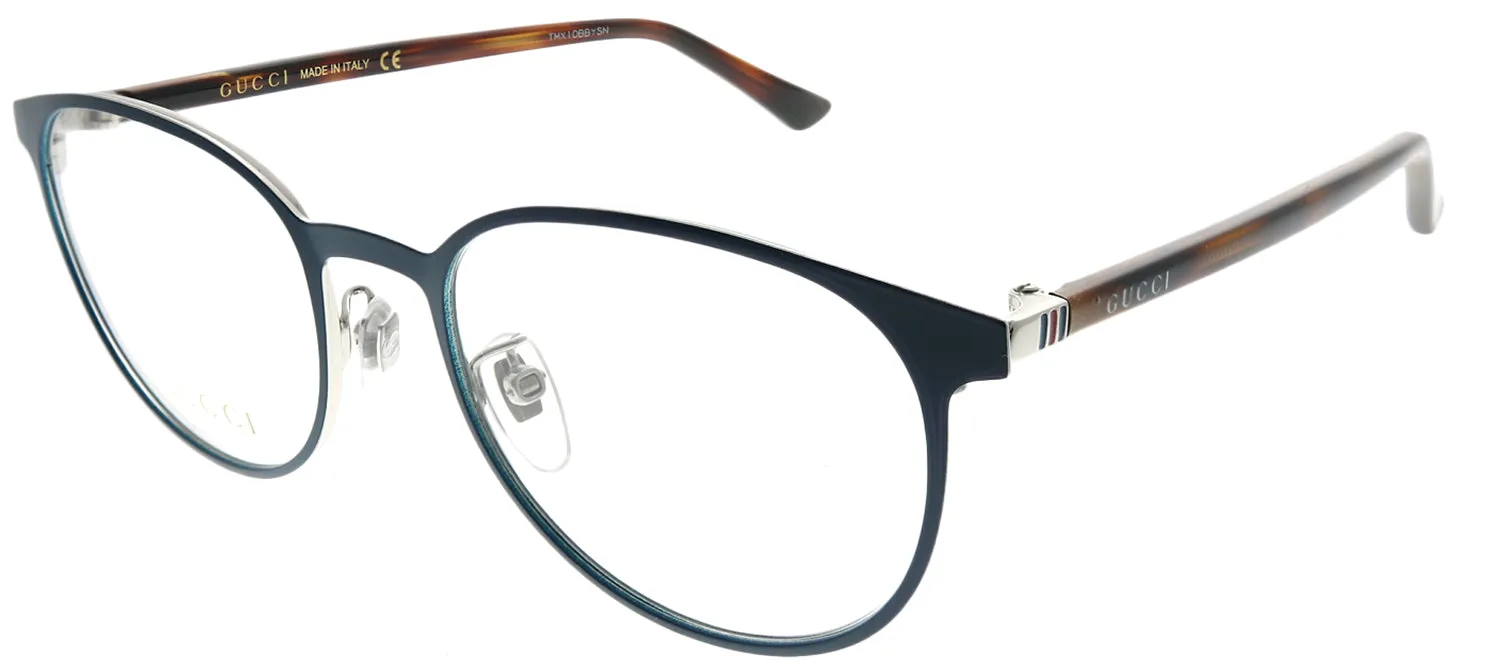 Gucci GG 0293O 004 Round Metal Blue Eyeglasses with Demo Lens sold by Gaffos product image thumbnail 2
