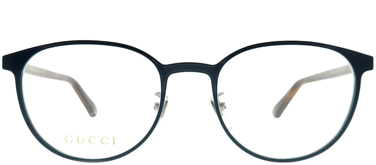 Gucci GG 0293O 004 Round Metal Blue Eyeglasses with Demo Lens sold by Gaffos