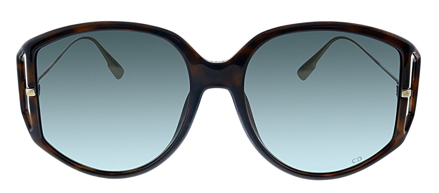 Dior CD Direction2 086 1I Geometric Plastic Tortoise Sunglasses with Grey Lens sold by Gaffos