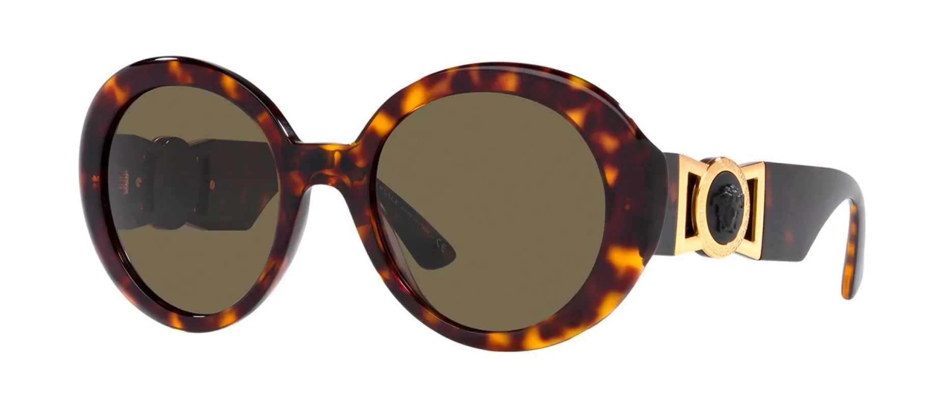 Versace VE 4414F 108/3 Round Plastic Havana Sunglasses with Brown Lens sold by Gaffos