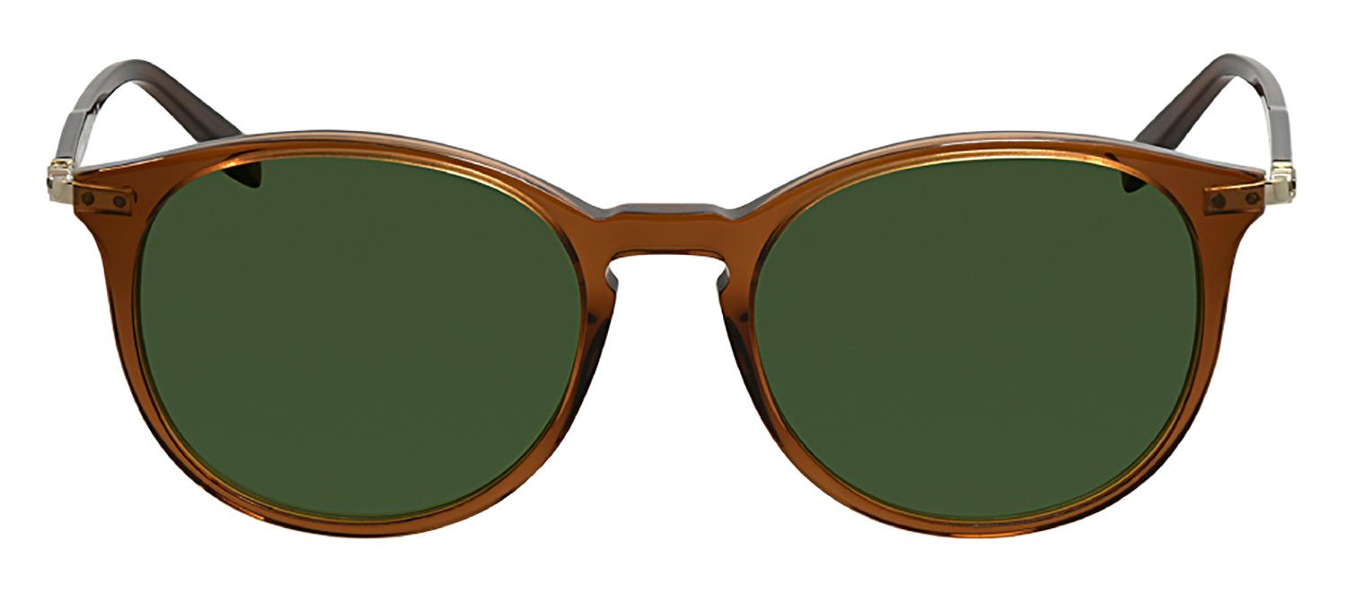 Salvatore Ferragamo SF 911S 210 Round Plastic Light Brown Sunglasses with Green Lens sold by Gaffos