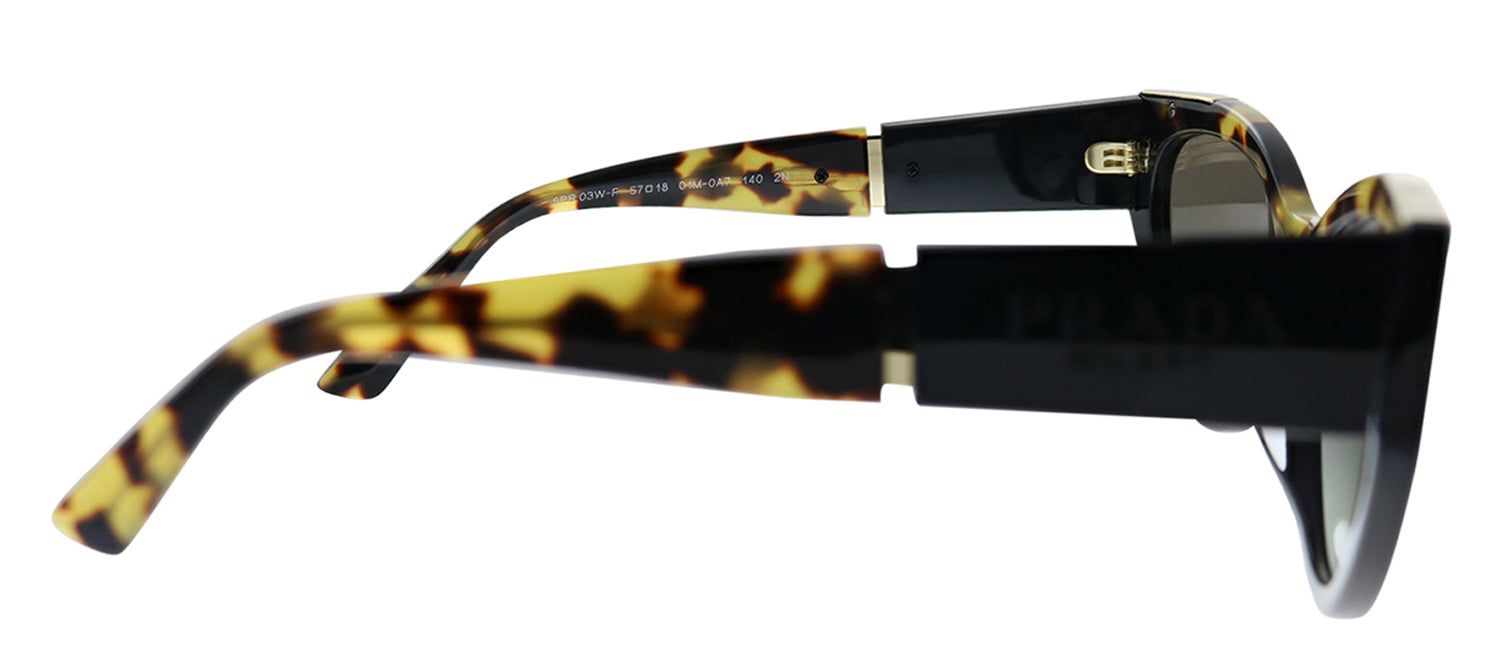 Prada PR 03WSF 01M0A7 Cat-Eye Plastic Black Sunglasses with Grey Gradient Lens sold by Gaffos product image thumbnail 3