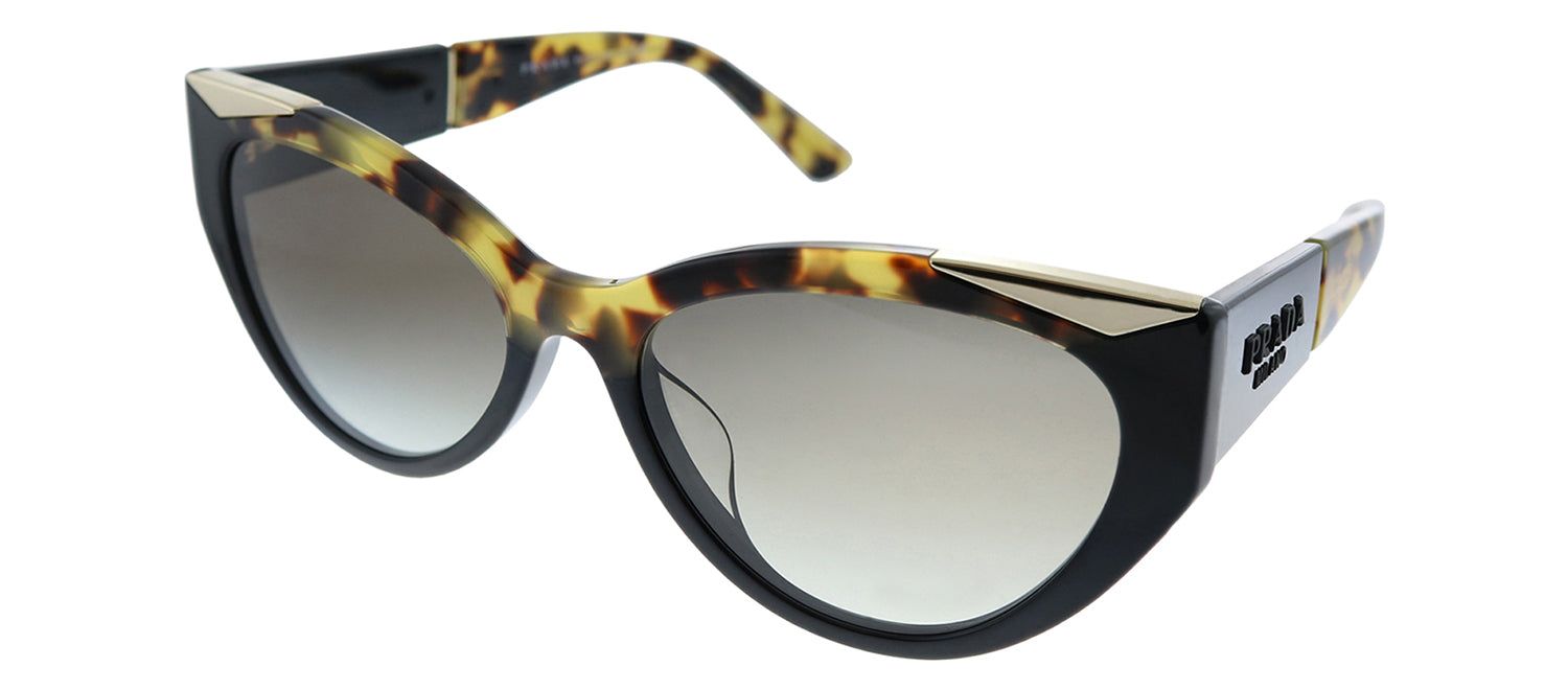 Prada PR 03WSF 01M0A7 Cat-Eye Plastic Black Sunglasses with Grey Gradient Lens sold by Gaffos product image thumbnail 2