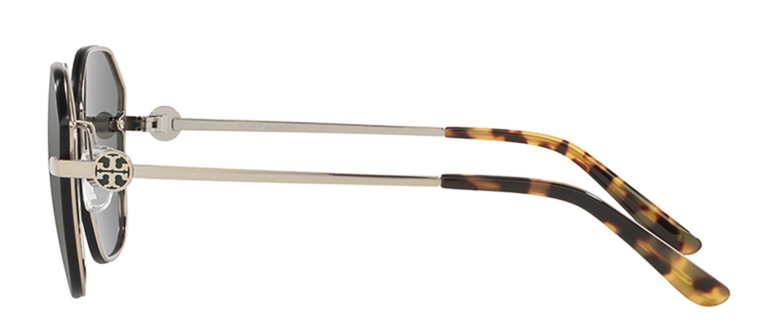 Tory Burch TY 6081 32986V Irregular Metal Gold Sunglasses with Dark Grey Solid Color Lens sold by Gaffos product image thumbnail 3